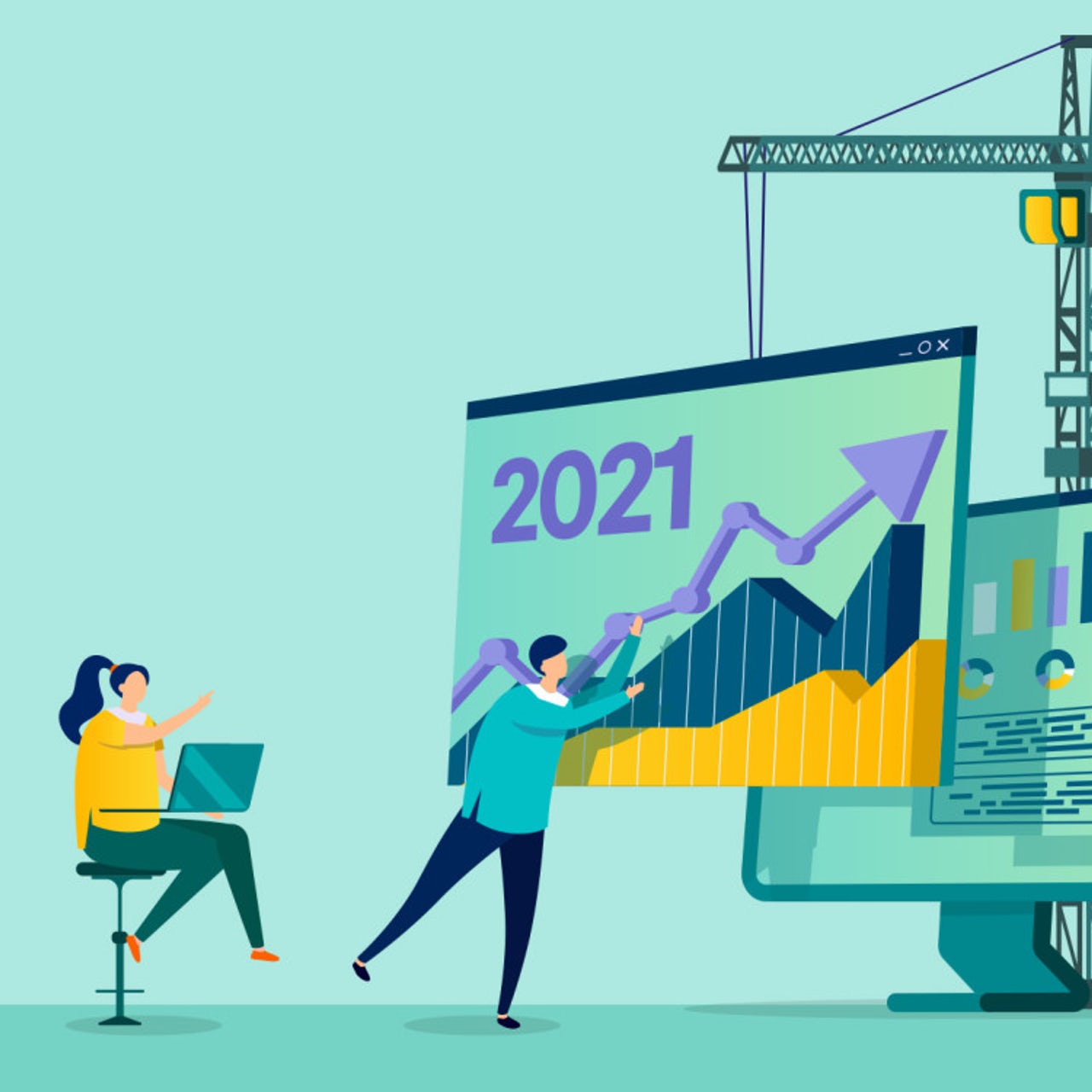 A képen 2021 évet illusztráló ábra látható